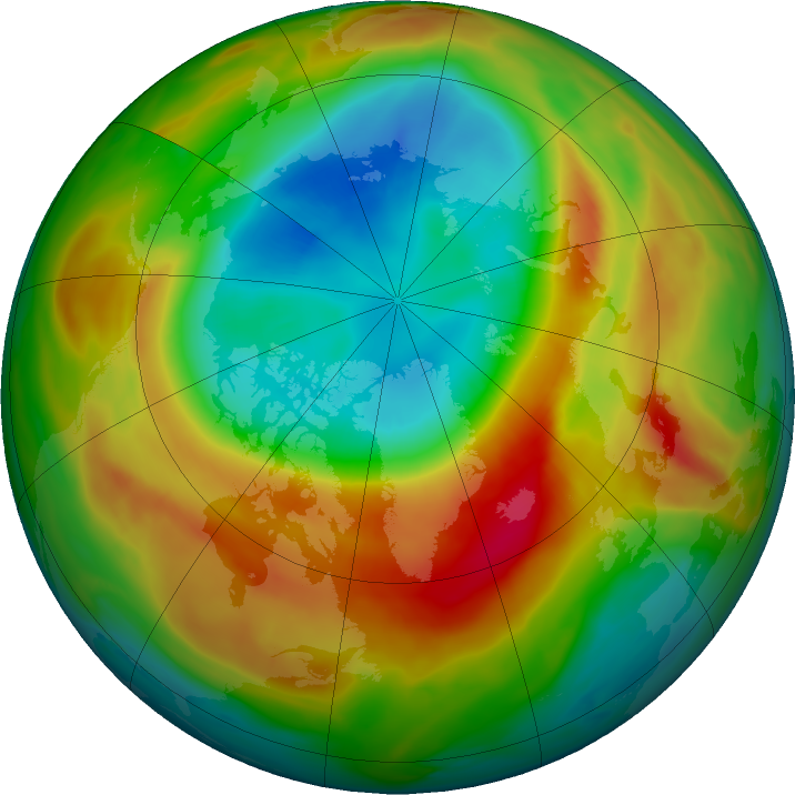 Arctic ozone map for 04 March 2020